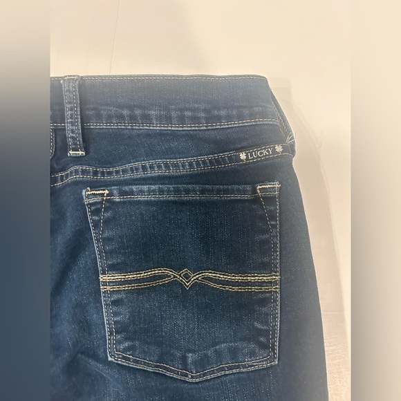 Lucky Brand Charlie Skimmer Jeans Women’s 2/26 Split Hem Dark Wash - Picture 7 of 12